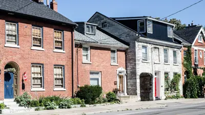 Heritage buildings on a street